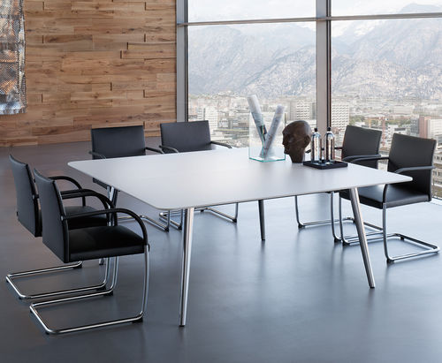 Chaise contemporaine - GEORGE - Walter Knoll - d'intérieur / empilable / cantilever