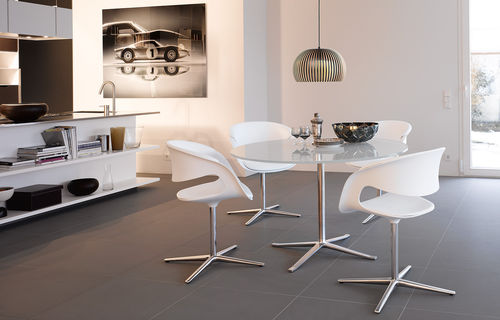 Chaise contemporaine - LOX - Walter Knoll - d'intérieur / en tissu / en cuir