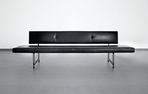 Banquette contemporaine - FOSTER 510 - Walter Knoll - en cuir / avec dossier / noire