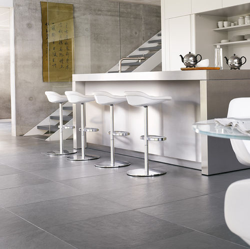 Tabouret de bar contemporain - TURTLE - Walter Knoll - en cuir / avec piètement en plastique / pivotant