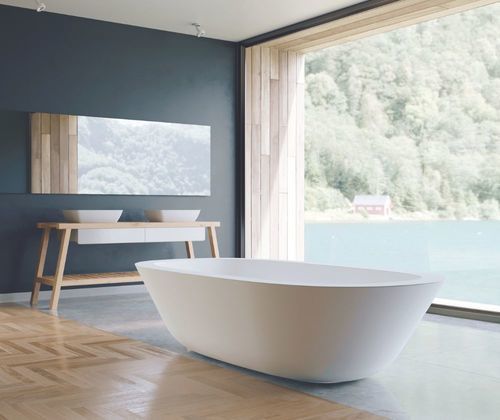 Baignoire ovale - ACANTHUS - Dado Creations Pty (LTD) - en îlot / en Solid Surface / design original