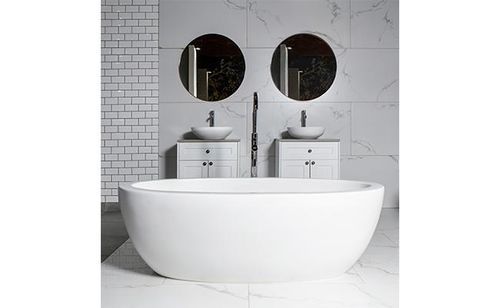 Baignoire à poser - Angela - Dado Creations Pty (LTD) - en composite quartz / bleue / multicolore