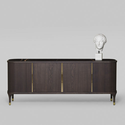 Buffet contemporain - Joyce - MORELATO - en laiton / en céramique / en frêne