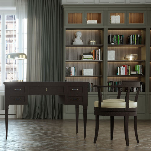 Bureau sur pied - 5069 - MORELATO - de style Directoire / en cuir / en cerisier
