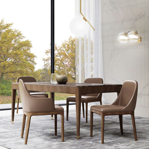 Chaise de salle à manger contemporaine - Bellagio - MORELATO - d'intérieur / en cuir / en tissu