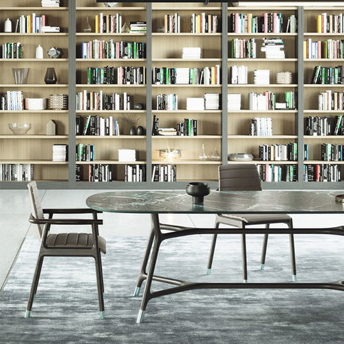 Chaise avec accoudoirs - Joyce - MORELATO - contemporaine / d'intérieur / en cuir