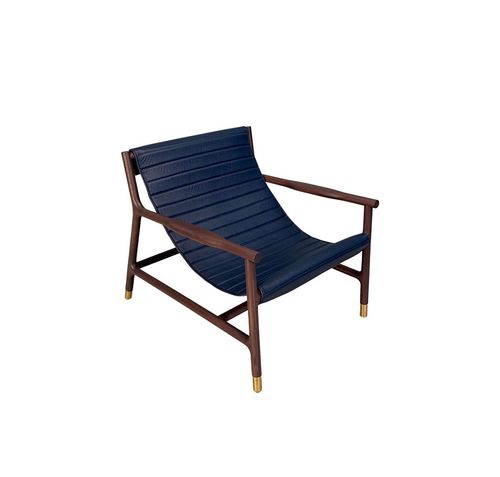 Fauteuil contemporain - Joyce - MORELATO - en cuir / en tissu / en frêne