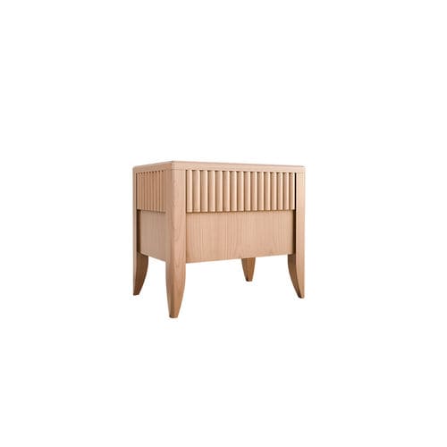 Table de chevet contemporaine - Rulman - MORELATO - en cerisier / avec piètement en cerisier / rectangulaire