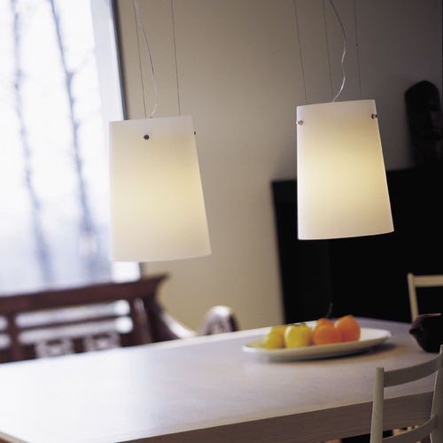 Suspension - SERA - PRANDINA - en métal chromé / en verre soufflé / contemporaine