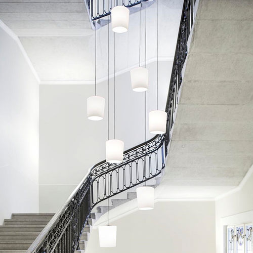 Suspension - CHORUS MINI - PRANDINA - en aluminium anodisé / en verre soufflé / contemporaine