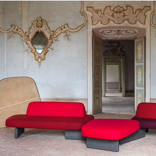 Banquette modulable - ISCHIA - Tacchini - contemporaine / en tissu / avec dossier