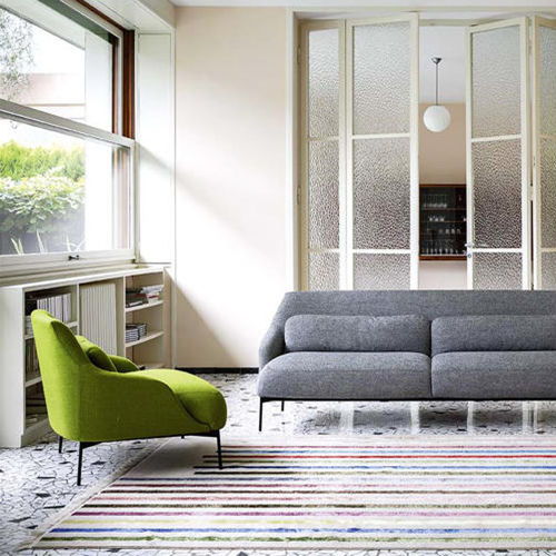 Fauteuil contemporain - LIMA - Tacchini - en tissu / vert