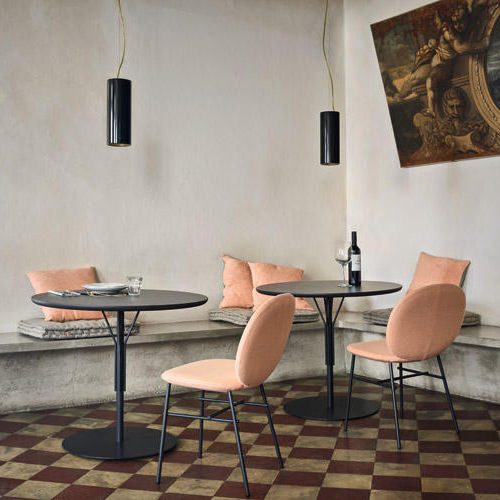 Table bistrot contemporaine - KELLY T - Tacchini - en bois / ronde / résidentielle
