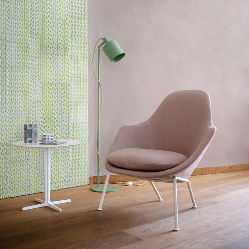 Fauteuil contemporain - DOT  - Tacchini - en tissu / en acier / en bois