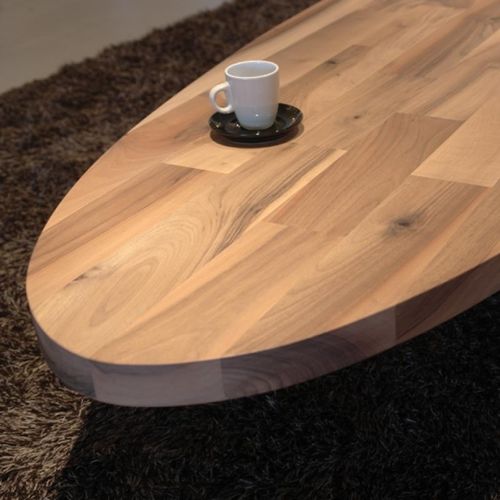 Table basse contemporaine - JELLE  - Pilat & Pilat - en bois / ovale / ronde
