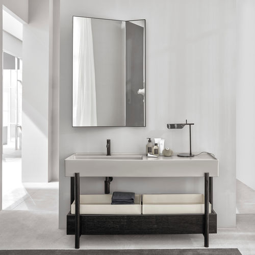 Miroir mural - ARCADIA - PAN - GLOSS STEEL - Ceramica Cielo - professionnel / contemporain / rectangulaire