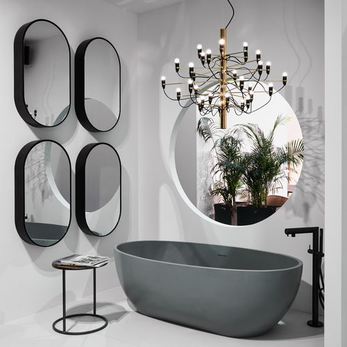 Baignoire ovale - SHUI COMFORT - BRINA - Ceramica Cielo - en îlot / pour habitat / en Solid Surface