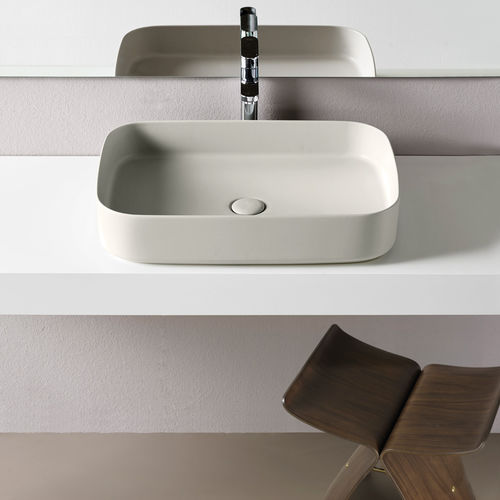 Vasque à poser - SHUI COMFORT - BRINA - Ceramica Cielo - en céramique / rectangulaire / sans trou