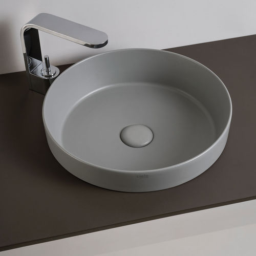 Vasque semi-encastrée - ENJOY - BRINA - Ceramica Cielo - en céramique / ronde / sans trou
