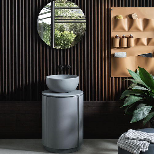 Meuble vasque à poser - ARCADIA - TIBERINO - BRINA - Ceramica Cielo - en bois / contemporain / avec porte