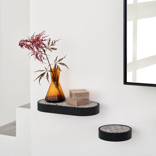 Étagère murale - ACCESSORI - MATT BLACK  AZUL NOCHE - Ceramica Cielo - contemporaine / en acier inoxydable / de salle de bain