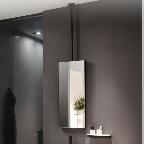 Miroir de salle de bain de plafond - ARCADIA - ARGO - MATT BLACK - Ceramica Cielo - contemporain / rectangulaire / en métal