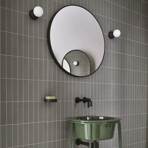 Miroir de salle de bain mural - ROUND BOX 75 - Ceramica Cielo - contemporain / rond / en bois