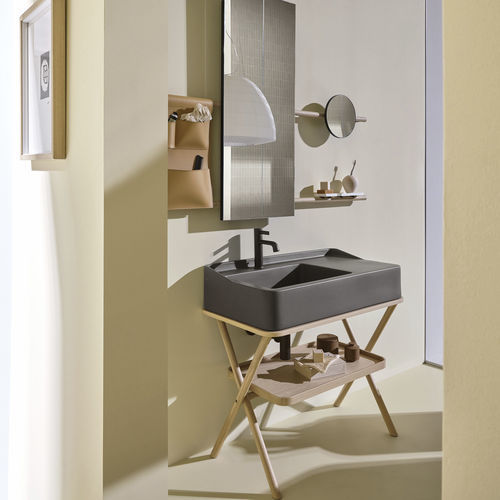 Meuble vasque à poser - Siwa - Ceramica Cielo - en bois / en céramique / contemporain