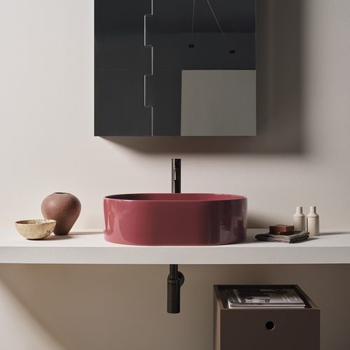 Vasque à poser - THEO - THLAO - CORALLO/CARMINIO - Ceramica Cielo - en céramique / brillante / ovale