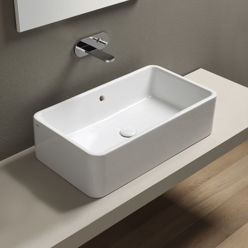 Vasque à poser - Shui Comfort, Talco - Ceramica Cielo - en céramique / rectangulaire / sans trou