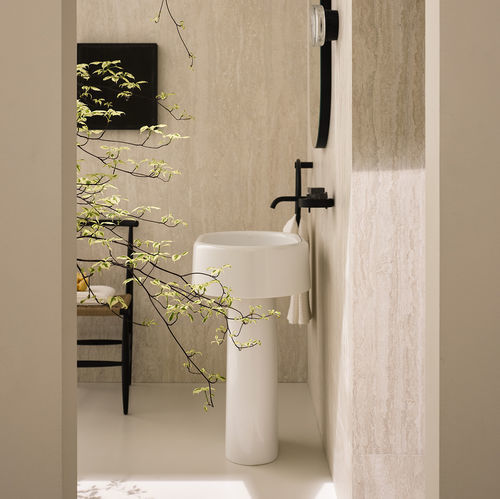 Vasque sur pied - Itaca 344 - Ceramica Cielo - en céramique / ovale / sans trou