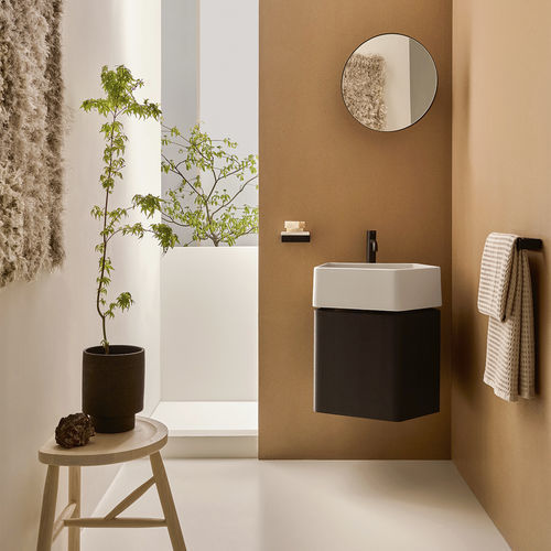 Meuble vasque mural - Kanto 370 - Ceramica Cielo - en bois / contemporain / avec porte