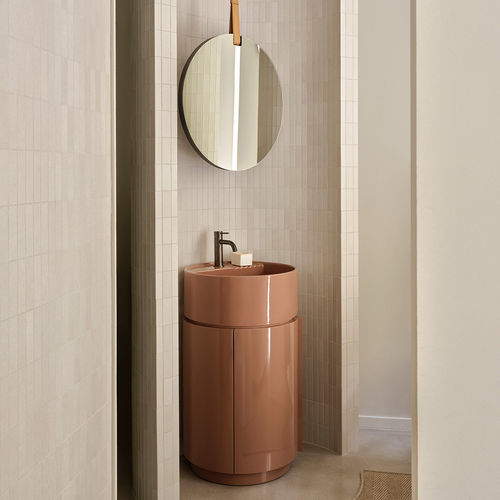 Meuble vasque à poser - TIBERINO N - Ceramica Cielo - en céramique / design / 1 porte