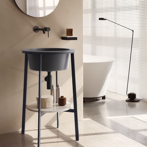 Vasque en métal - CATINO TONDO - Ceramica Cielo - en marbre / en céramique / ronde