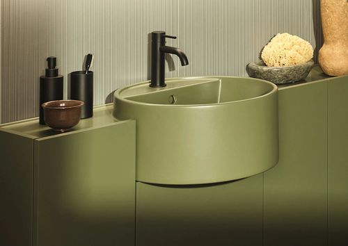 Vasque suspendue - ENEA SIDE - Ceramica Cielo - en céramique / en porcelaine / avec porte-serviettes intégré