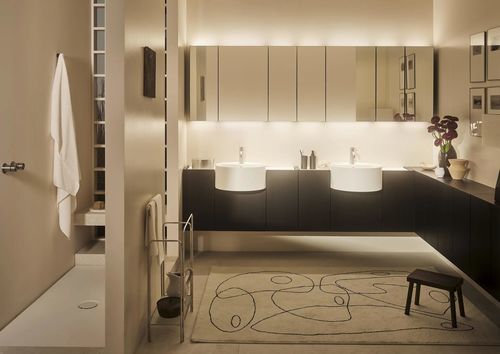 Armoire de toilette à miroir avec éclairage intégré - ENEA - Ceramica Cielo - moderne / pour sanitaire / laquée