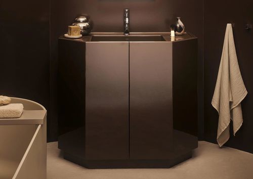 Meuble avec lavabo à usage domestique - ERMES - Ceramica Cielo - résidentiel