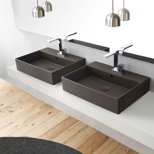 Vasque suspendue - SMILE - CACAO - Ceramica Cielo - en céramique / rectangulaire / 1 trou