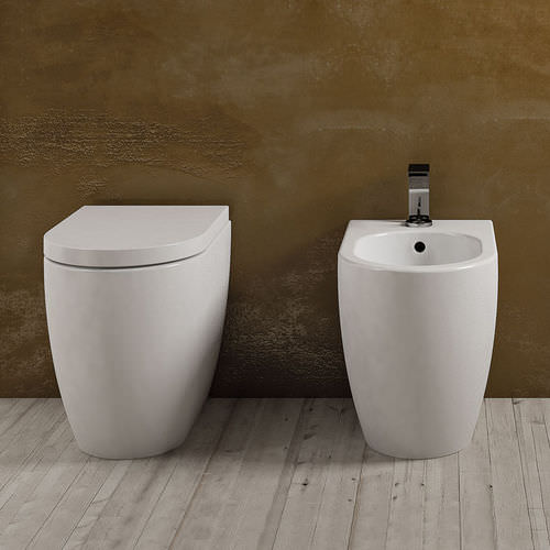 WC à poser - SMILE - GLOSSY WHITE - Ceramica Cielo - en céramique / ovale / moderne