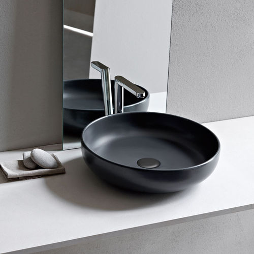 Vasque à poser - SHUI - BASALTO - Ceramica Cielo - en céramique / avec miroir ajustable / ronde