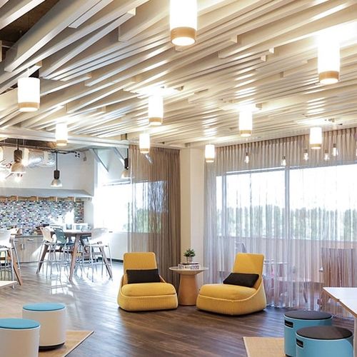 Baffle acoustique en acier - Luxalon® Tavola™ Divergent - Hunter Douglas Architectural - de plafond / rectangulaire / décoratif