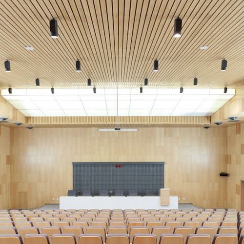 Plafond en placage de bois - Derako® Veneered Grill - Hunter Douglas Architectural - en bois verni / en MDF / en panneaux