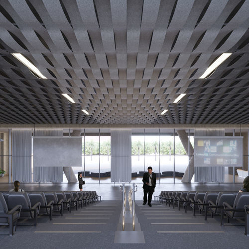 Plafond en feutre - HeartFelt® Origami - Hunter Douglas Architectural - en dalles / pour bureau / pour salle de conférence