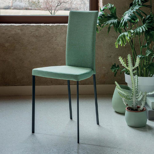 Chaise contemporaine - SLIM FLEX - Riflessi - d'intérieur / en cuir / avec piètement en acier