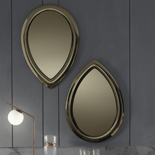 Miroir mural - PETALO - Riflessi - contemporain / ovale / doré