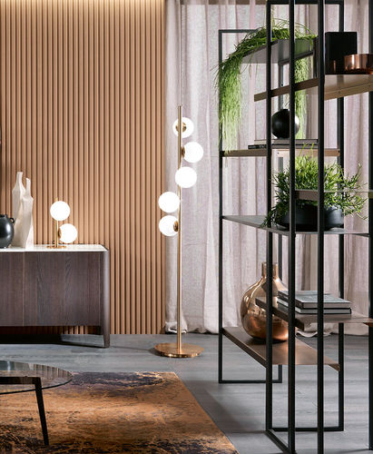 Lampe sur pied - TWIST PT - Riflessi - en métal peint / en verre / contemporaine