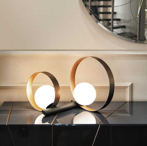 Lampe de table - BUBBLE DUO DT  - Riflessi - en métal peint / en verre / contemporaine