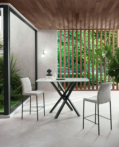 Chaise de bar contemporaine - GAIA - Riflessi - d'intérieur / en tissu / avec piètement en acier