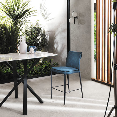 Chaise de bar contemporaine - MAVI - Riflessi - d'intérieur / en tissu / en velours