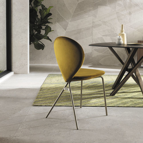 Chaise contemporaine - PERLA - Riflessi - d'intérieur / en tissu / en cuir